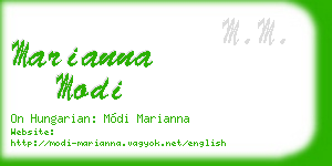 marianna modi business card